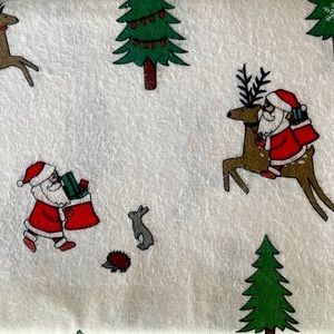 New Great Bay Home Queen flannel sheet set Christmas decor 100% Turkish cotton
